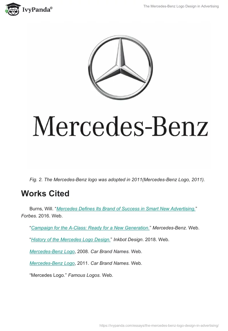 The Mercedes-Benz Logo Design in Advertising. Page 4