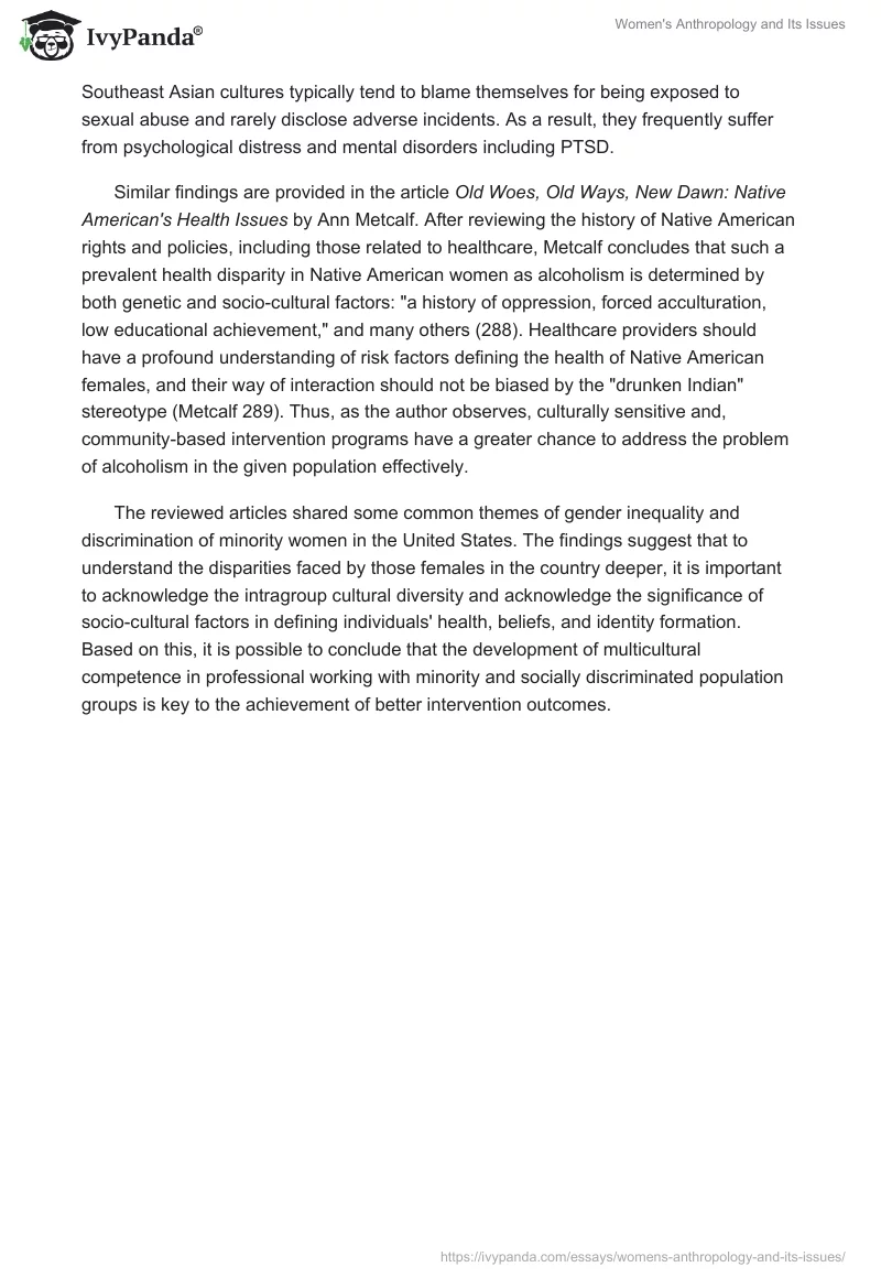 Women's Anthropology and Its Issues. Page 2