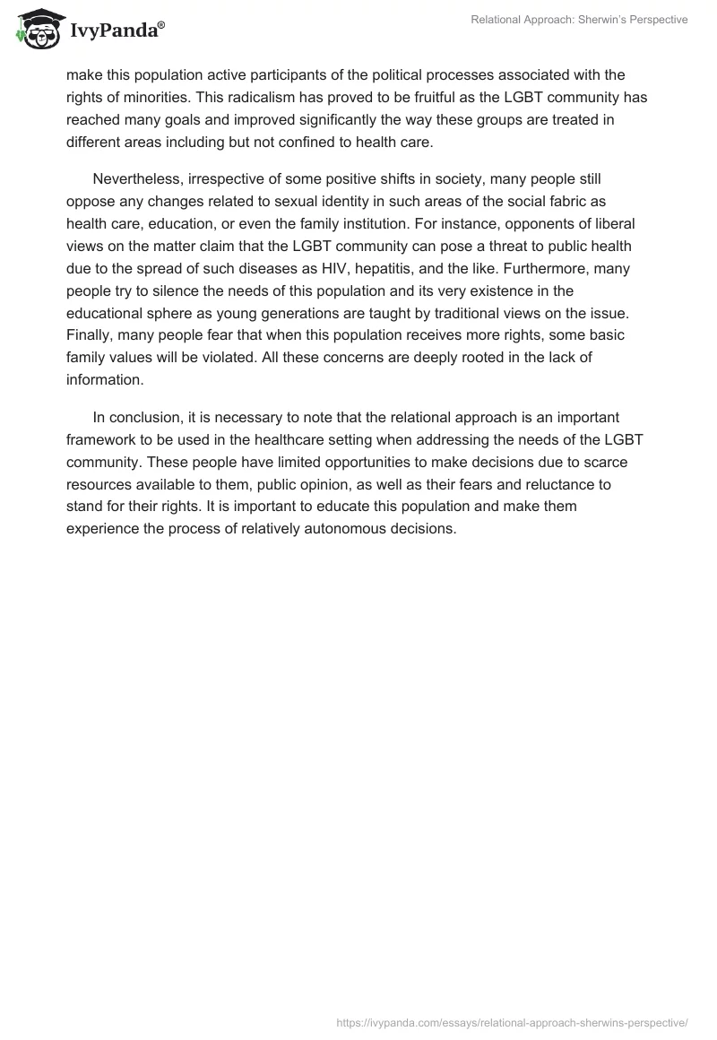 Relational Approach: Sherwin’s Perspective. Page 2