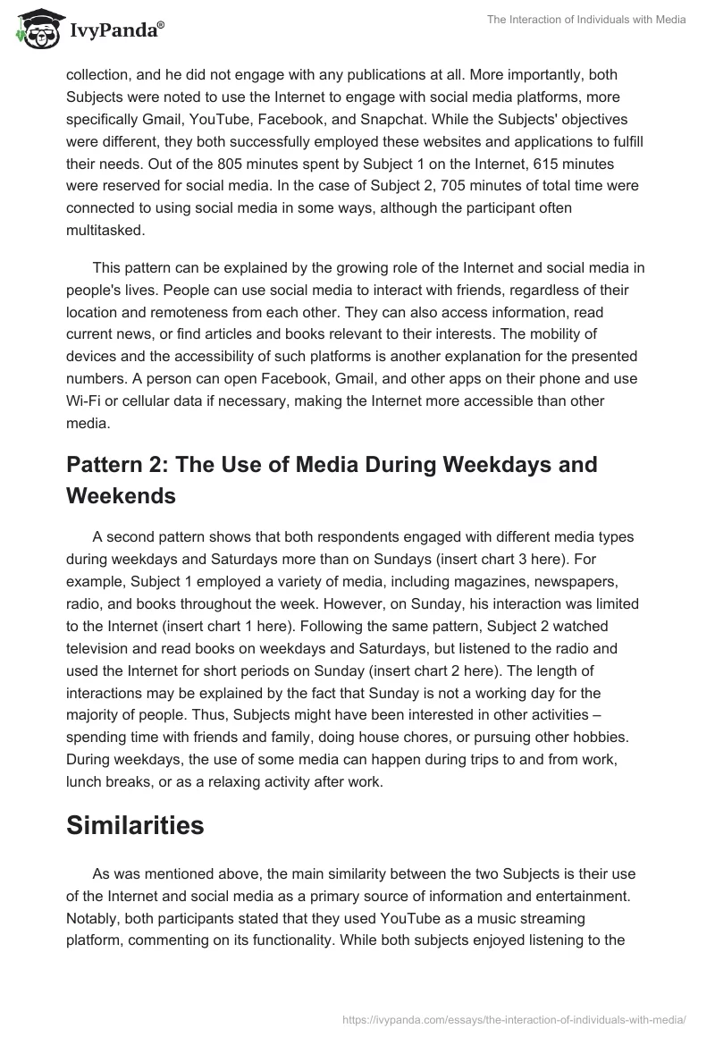 The Interaction of Individuals with Media. Page 2