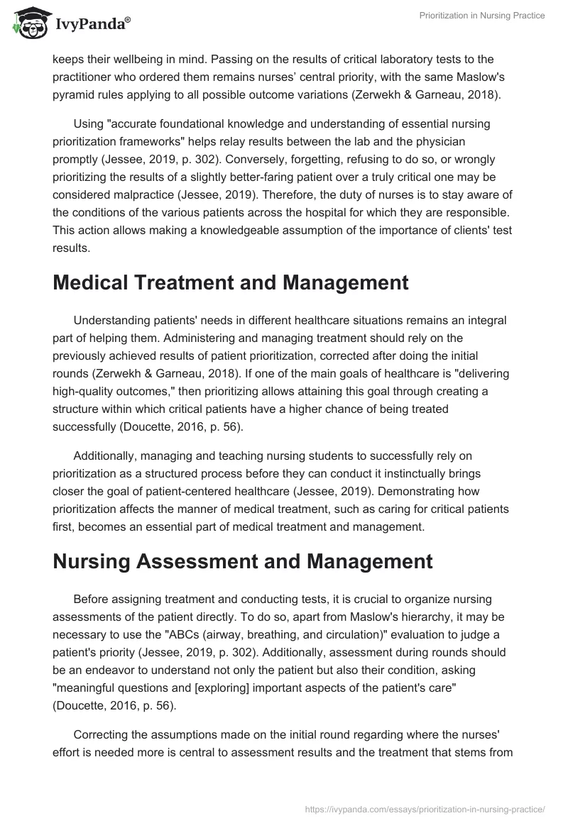 Prioritization in Nursing Practice. Page 2