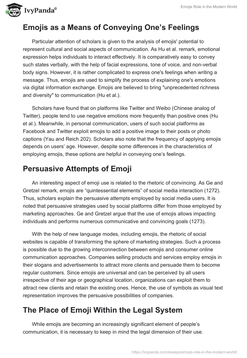 Emojis Role in the Modern World. Page 2