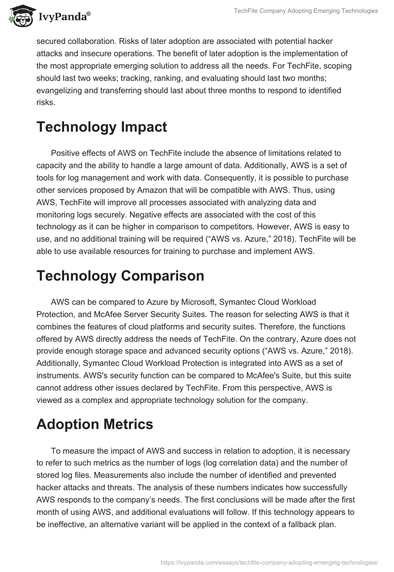 TechFite Company Adopting Emerging Technologies. Page 3