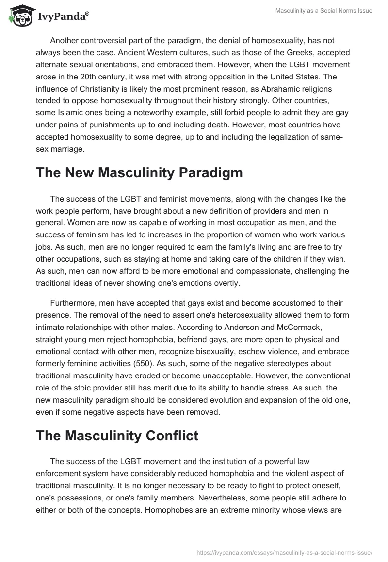 Masculinity as a Social Norms Issue. Page 2