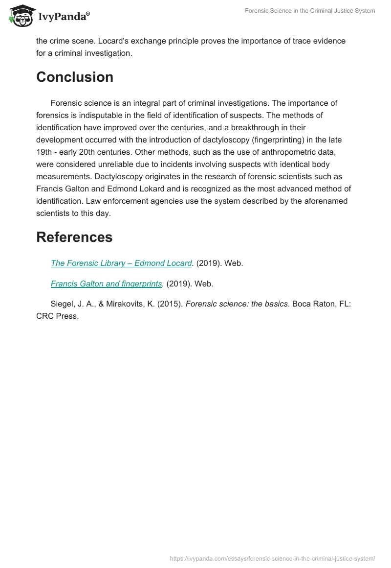 Forensic Science in the Criminal Justice System. Page 4