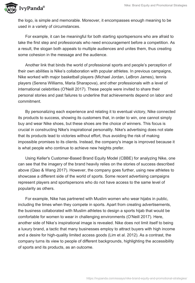 Nike: Brand Equity and Promotional Strategies. Page 3