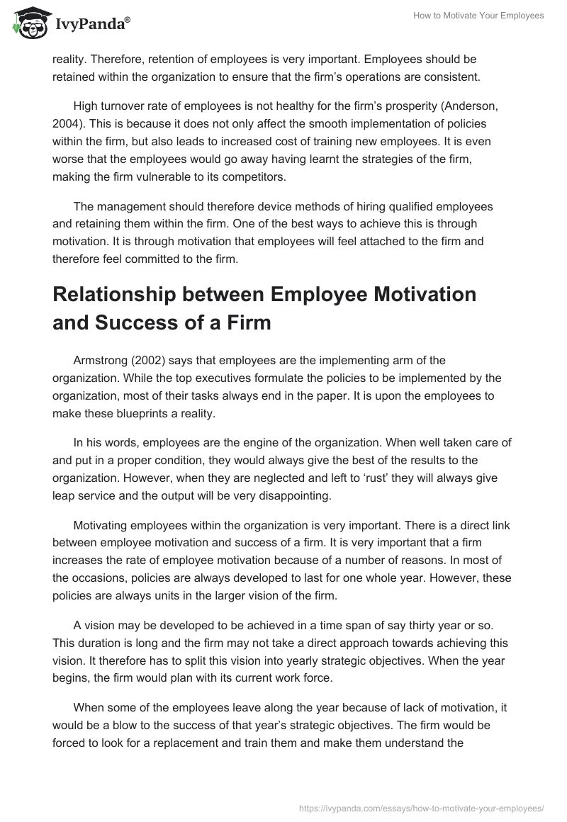 How to Motivate Your Employees. Page 2