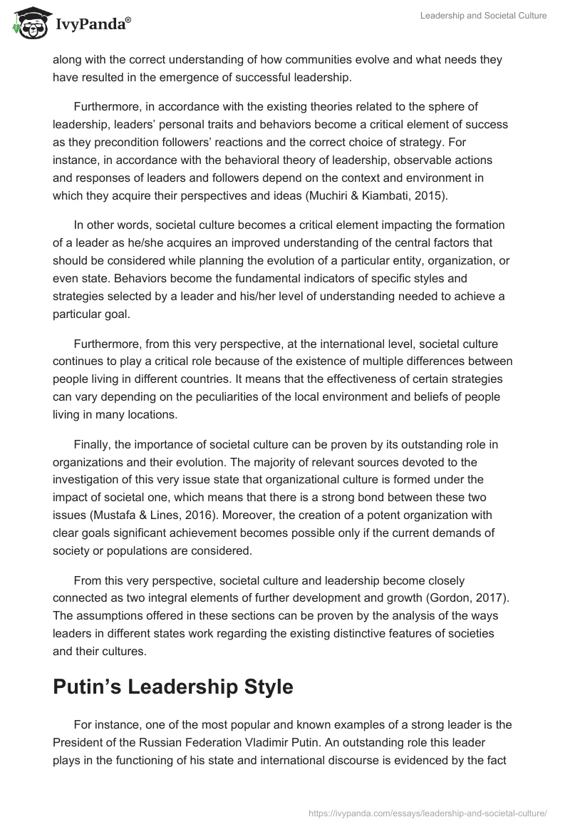Leadership and Societal Culture. Page 3