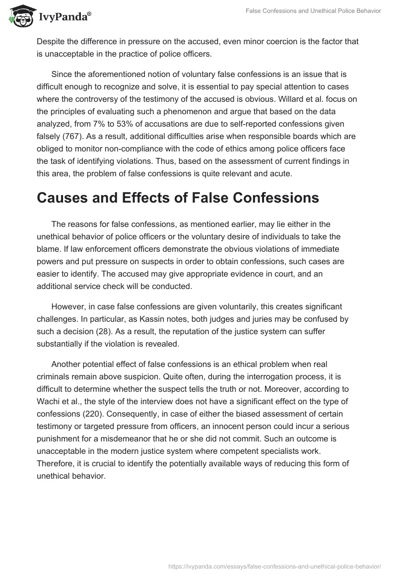 False Confessions and Unethical Police Behavior. Page 3