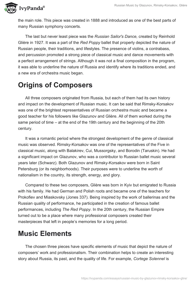 Russian Music by Glazunov, Rimsky-Korsakov, Glière. Page 2