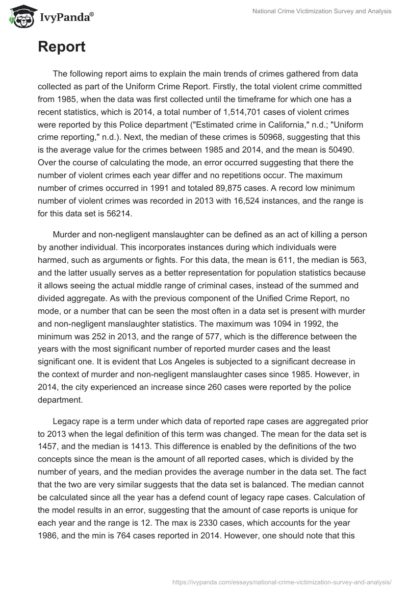 National Crime Victimization Survey and Analysis. Page 2