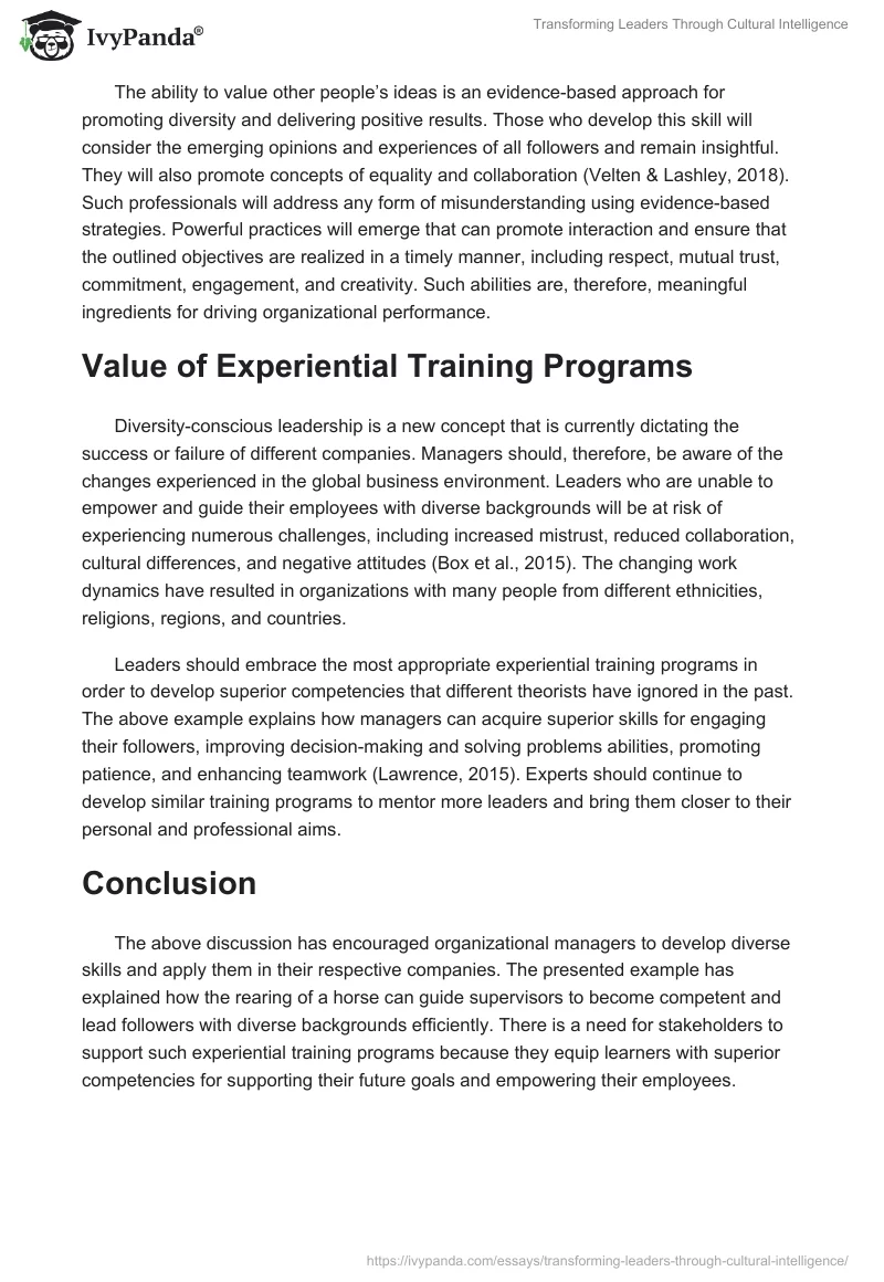 Transforming Leaders Through Cultural Intelligence. Page 4
