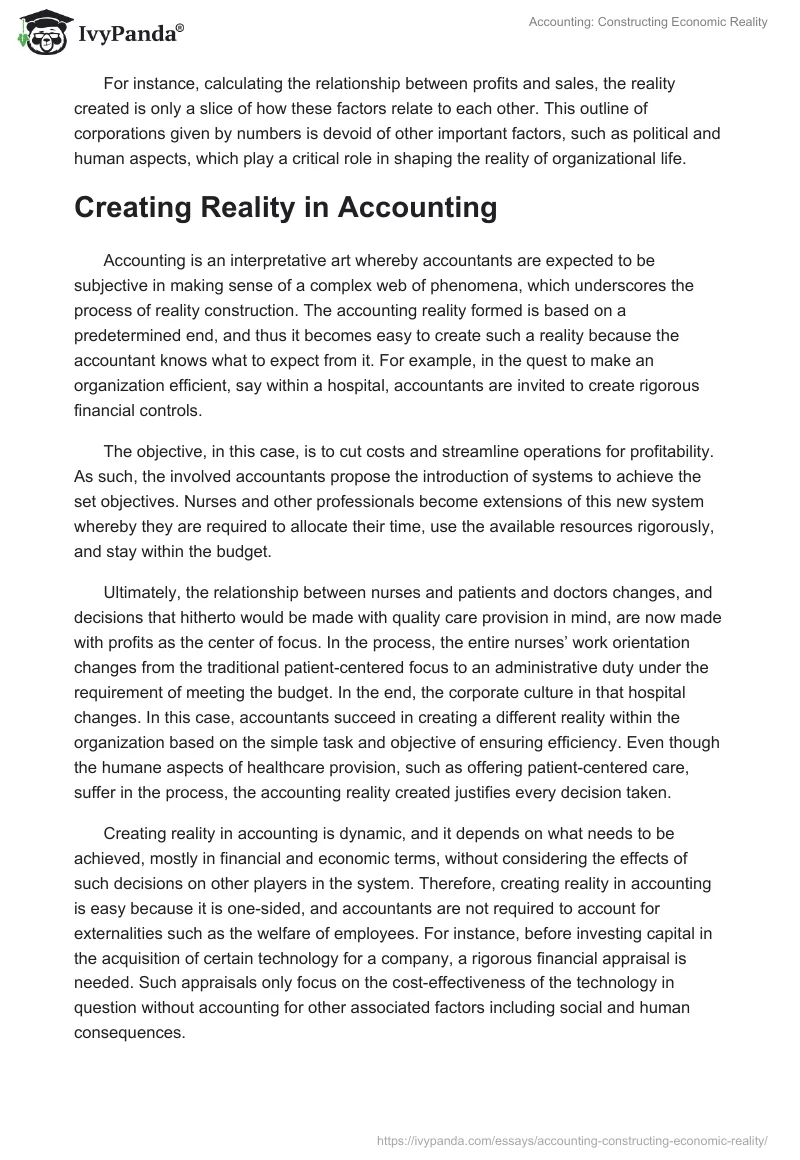 Accounting: Constructing Economic Reality. Page 3