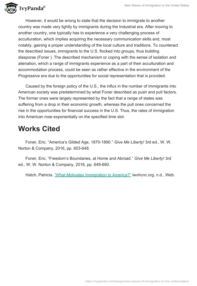 New Waves of Immigration to the United States. Page 2