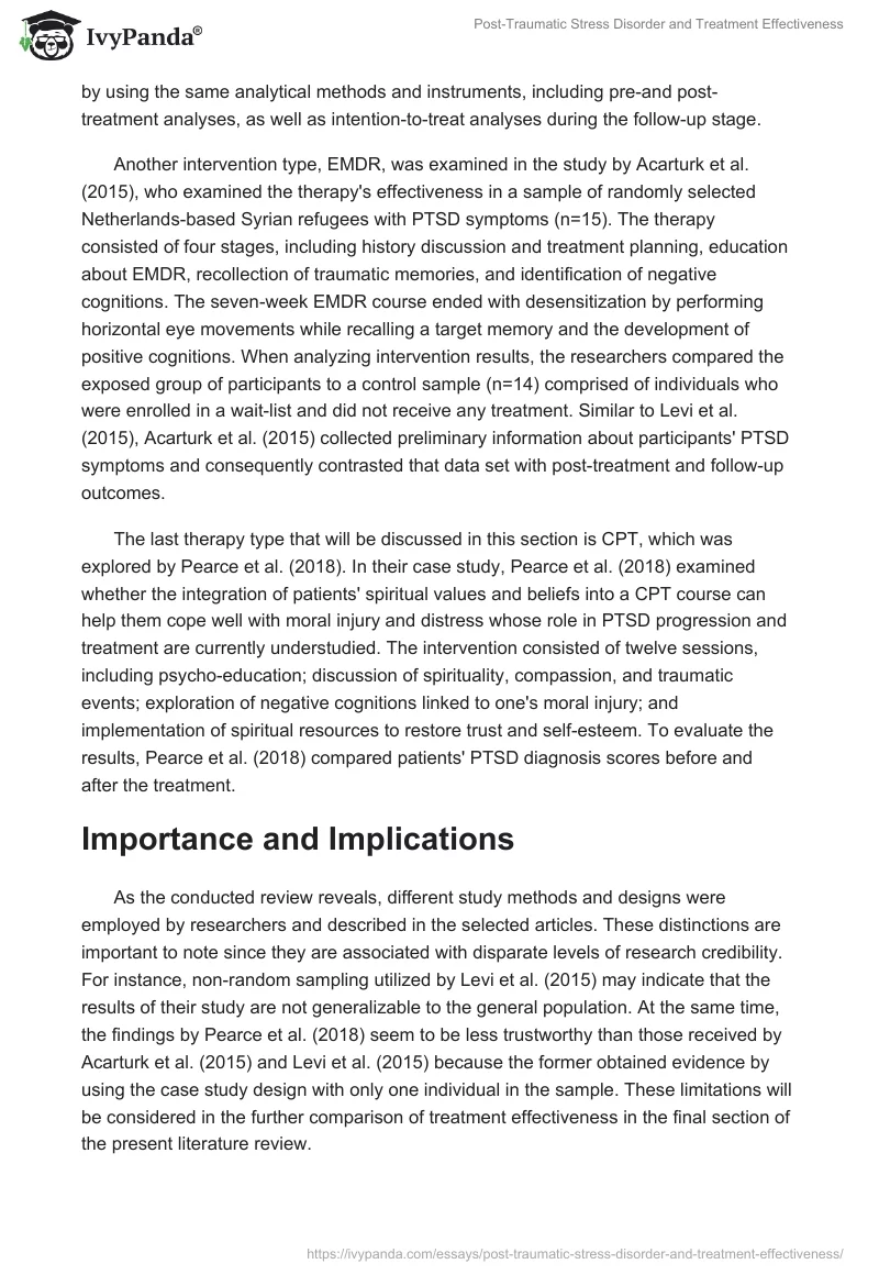 Post-Traumatic Stress Disorder and Treatment Effectiveness. Page 3
