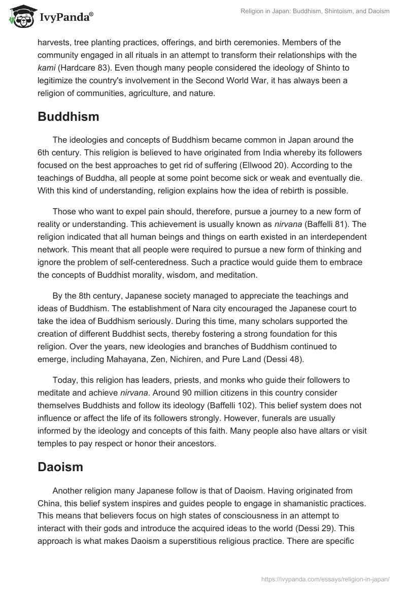 Religion in Japan: Buddhism, Shintoism, and Daoism. Page 3