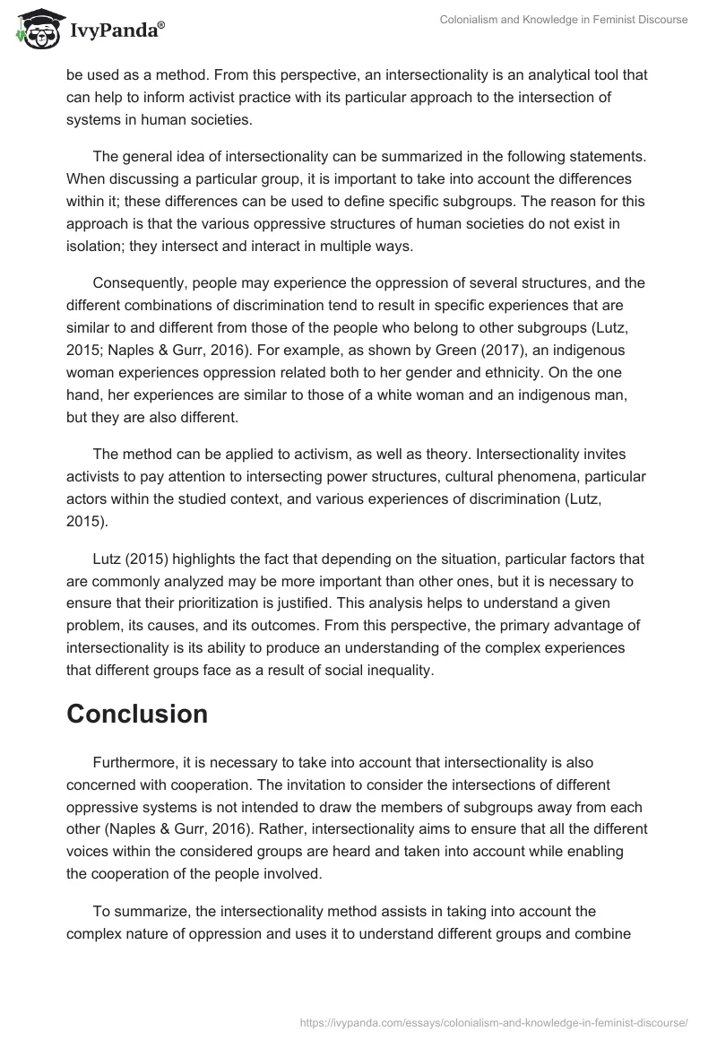 Colonialism and Knowledge in Feminist Discourse. Page 4