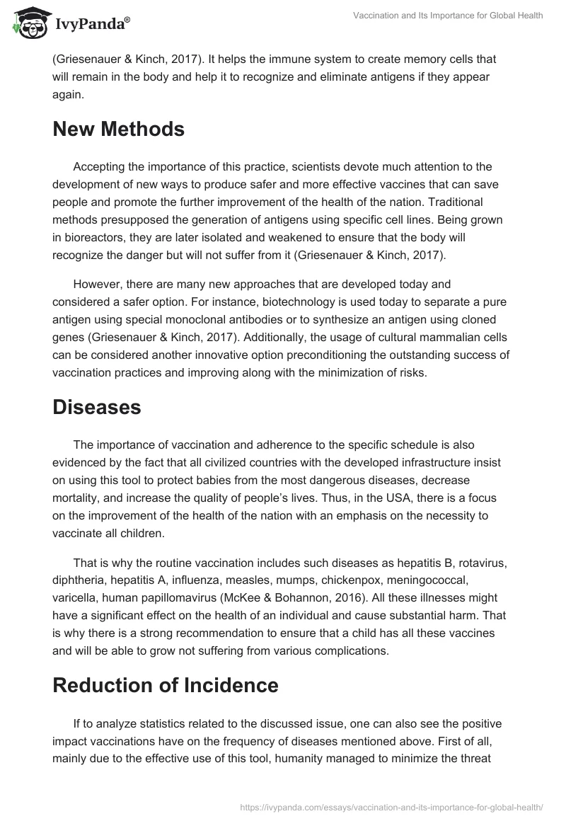 Vaccination and Its Importance for Global Health. Page 2