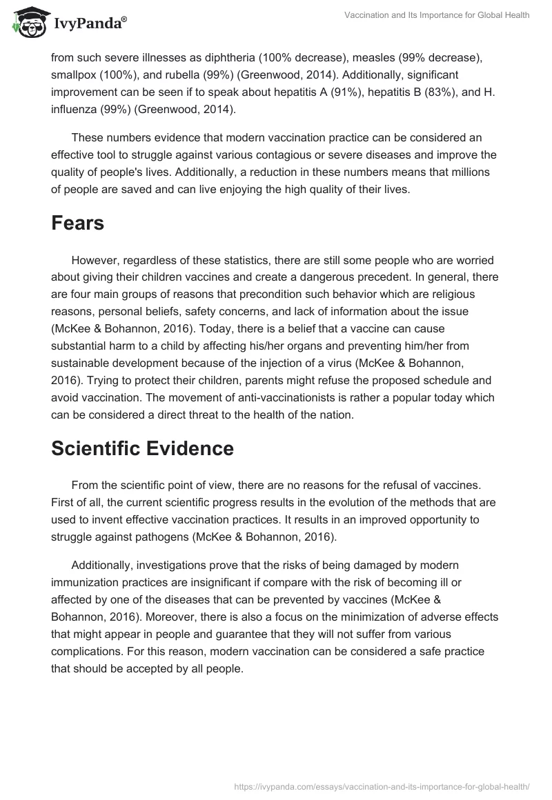 Vaccination and Its Importance for Global Health. Page 3