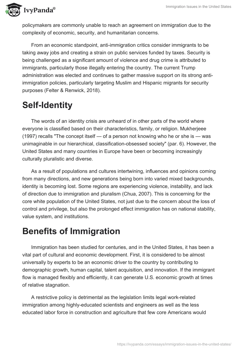 Immigration Issues in the United States. Page 2