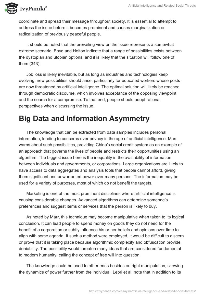 Artificial Intelligence and Related Social Threats. Page 3
