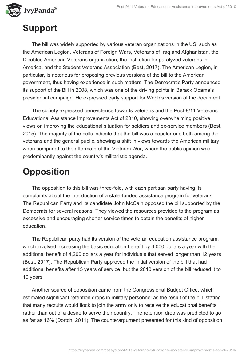 Post-9/11 Veterans Educational Assistance Improvements Act of 2010. Page 4