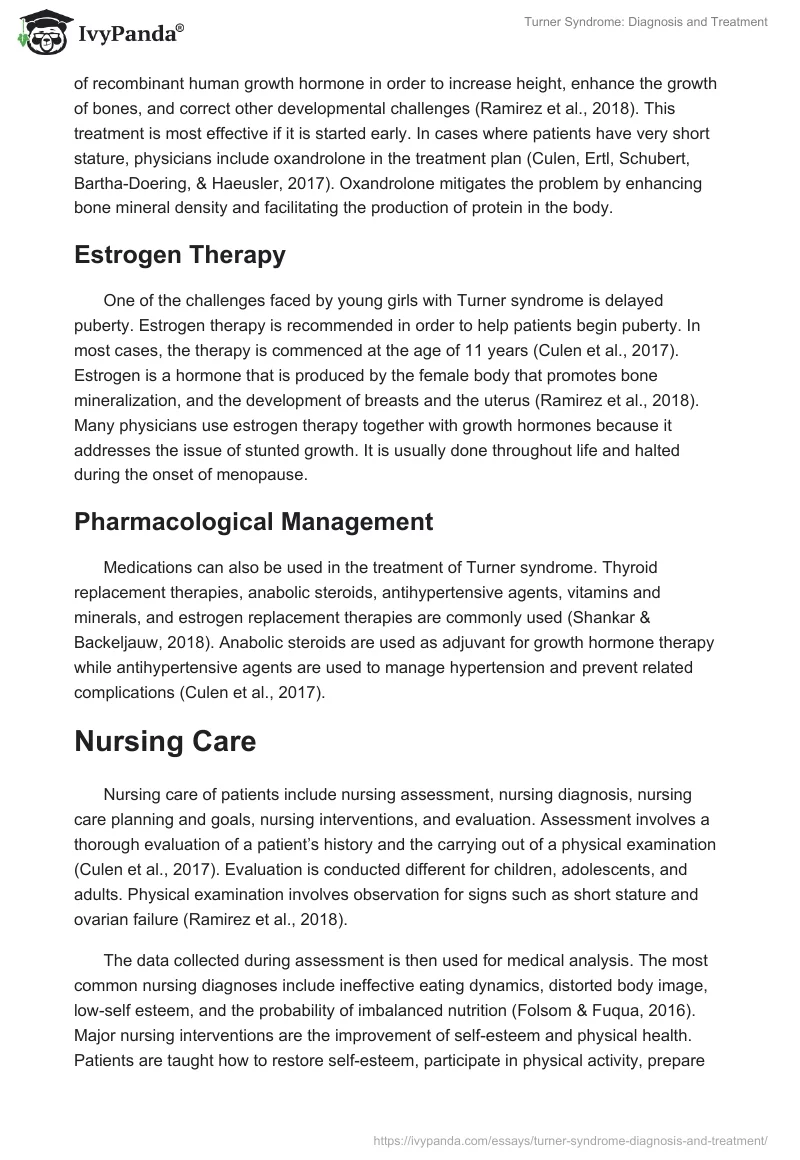 Turner Syndrome: Diagnosis and Treatment. Page 3