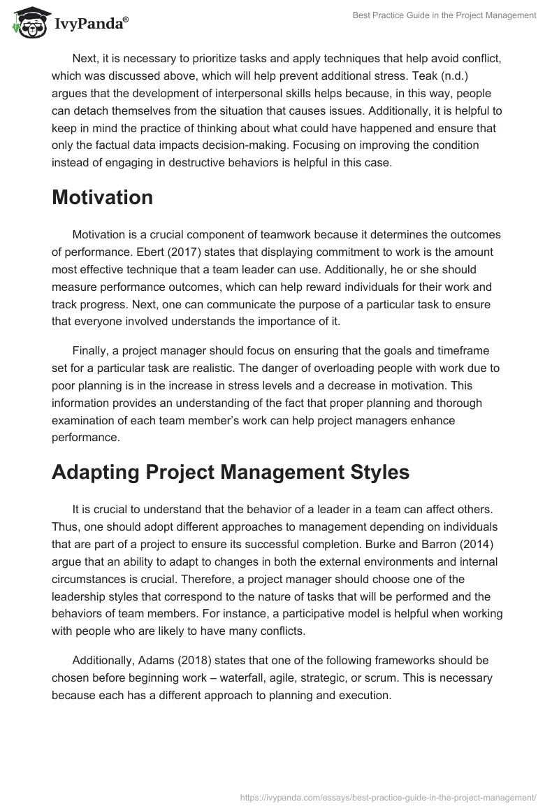 Best Practice Guide in the Project Management. Page 3