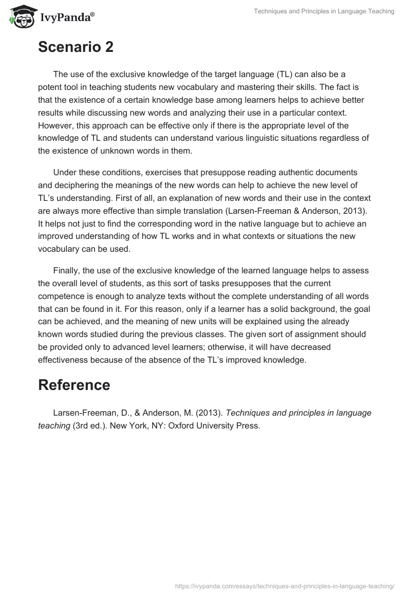 Techniques and Principles in Language Teaching. Page 2