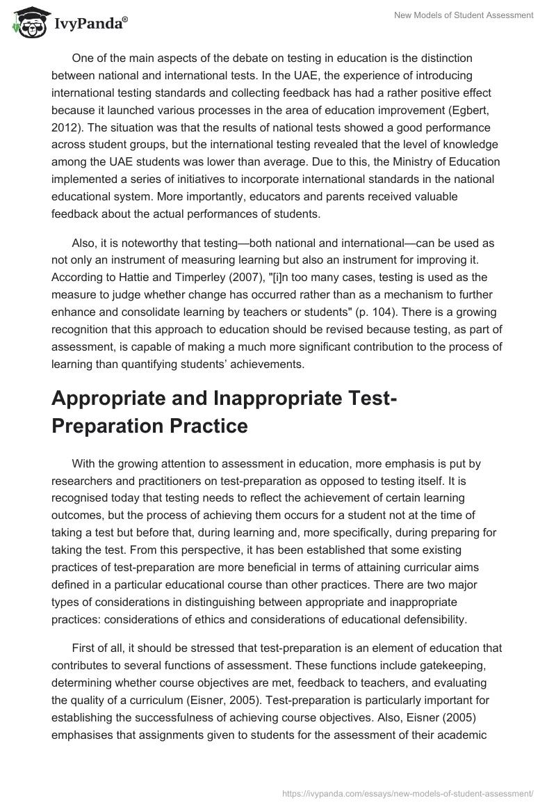 New Models of Student Assessment. Page 3