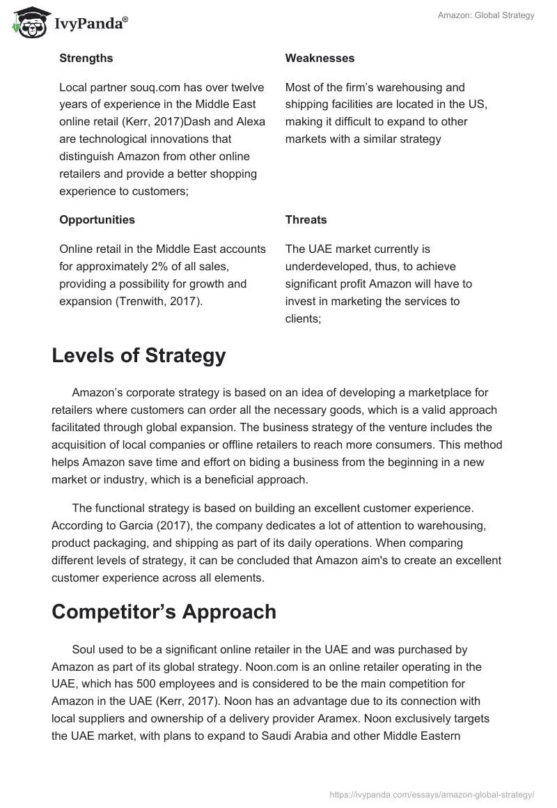 Amazon: Global Strategy. Page 2