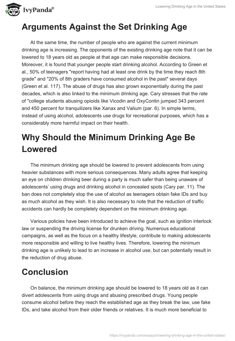 Lowering Drinking Age in the United States. Page 2