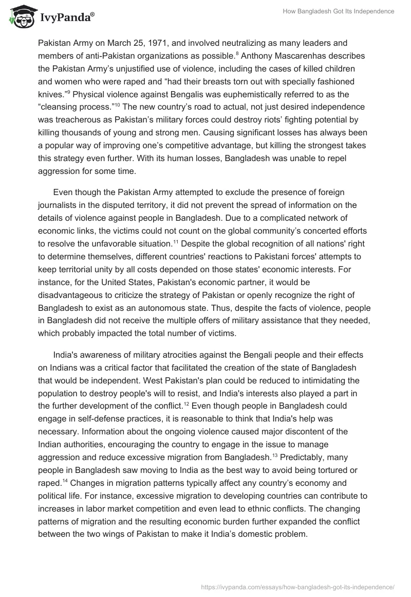 How Bangladesh Got Its Independence. Page 3