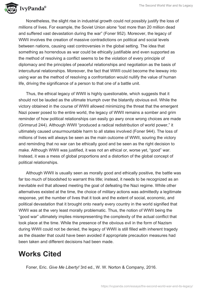 The Second World War and Its Legacy. Page 2