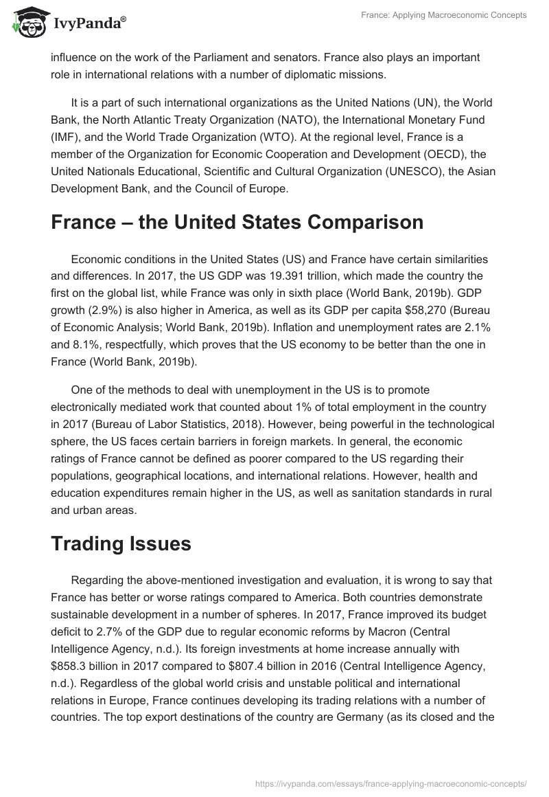 France: Applying Macroeconomic Concepts. Page 3