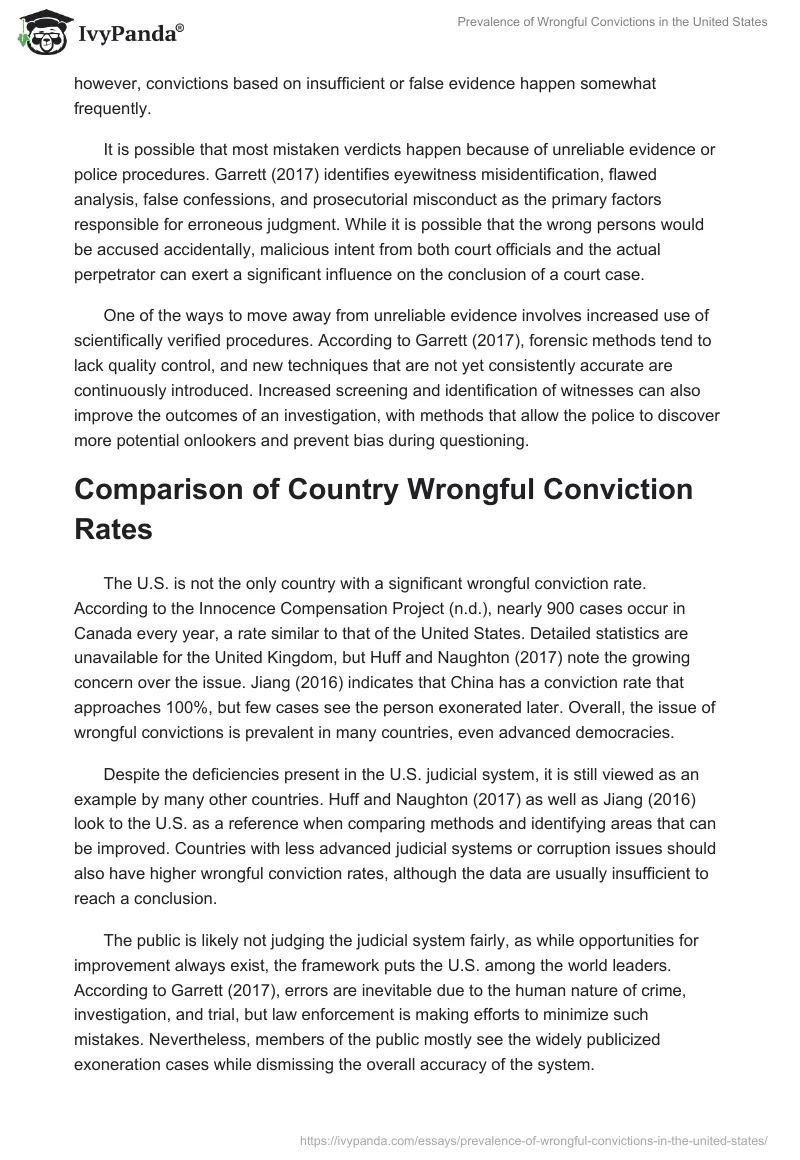 Prevalence of Wrongful Convictions in the United States. Page 2