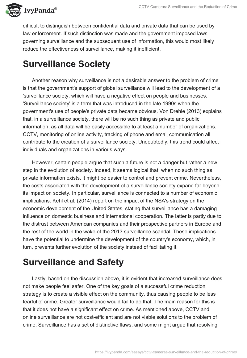 CCTV Cameras: Surveillance and the Reduction of Crime. Page 3
