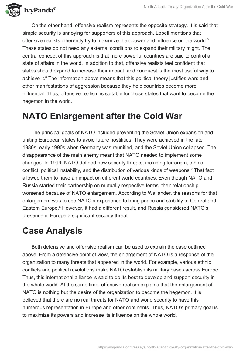 North Atlantic Treaty Organization After the Cold War. Page 2