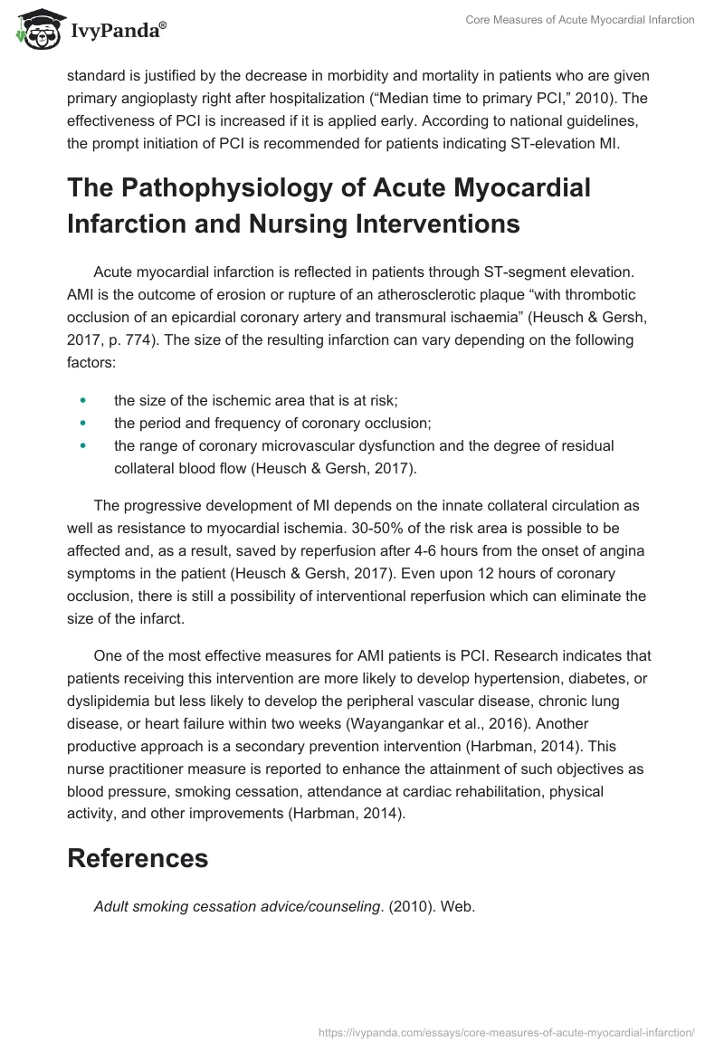 Core Measures of Acute Myocardial Infarction. Page 2