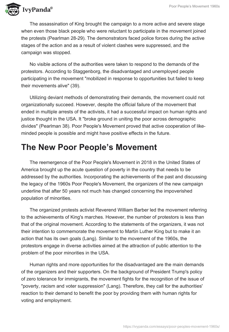 Poor People’s Movement 1960s. Page 3
