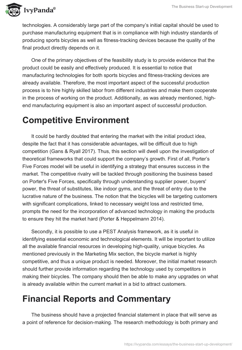 The Business Start-up Development. Page 3