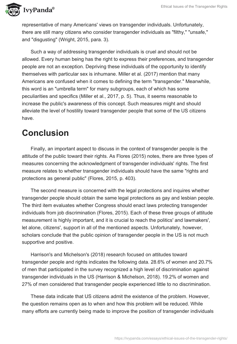 Ethical Issues of the Transgender Rights. Page 3