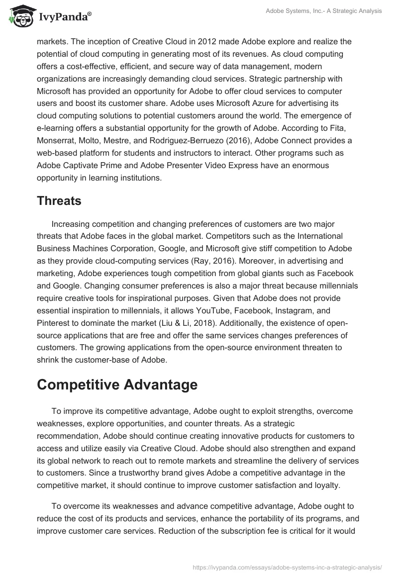 Adobe Systems, Inc.- A Strategic Analysis. Page 3