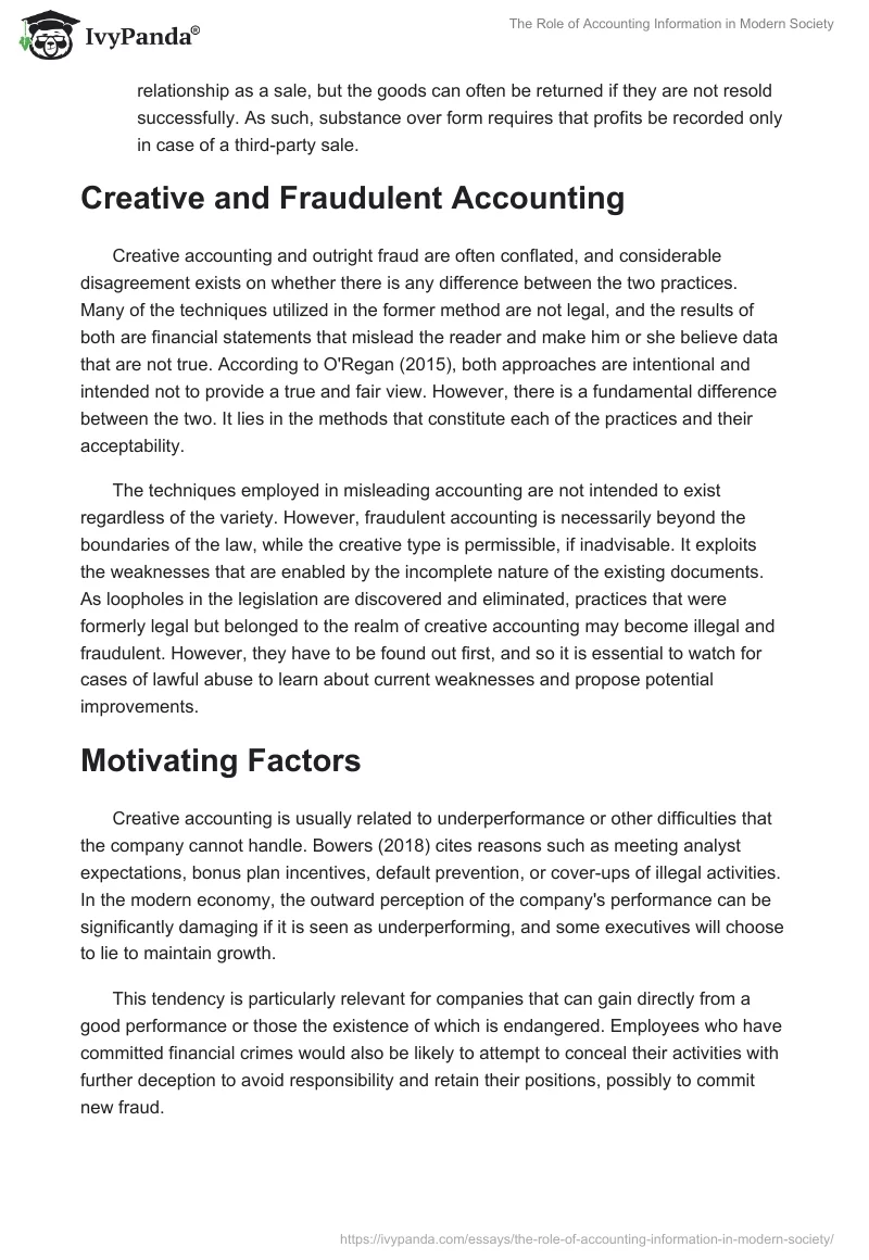 The Role of Accounting Information in Modern Society. Page 2