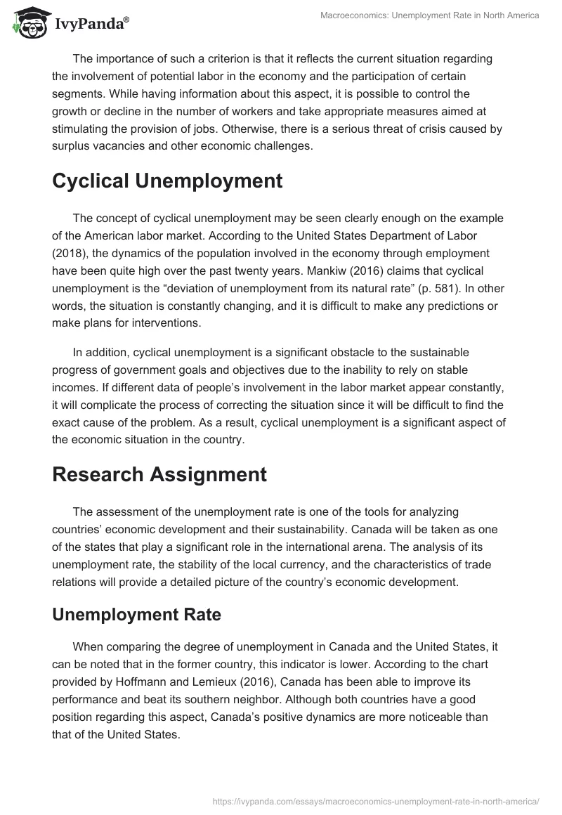 Macroeconomics: Unemployment Rate in North America. Page 2