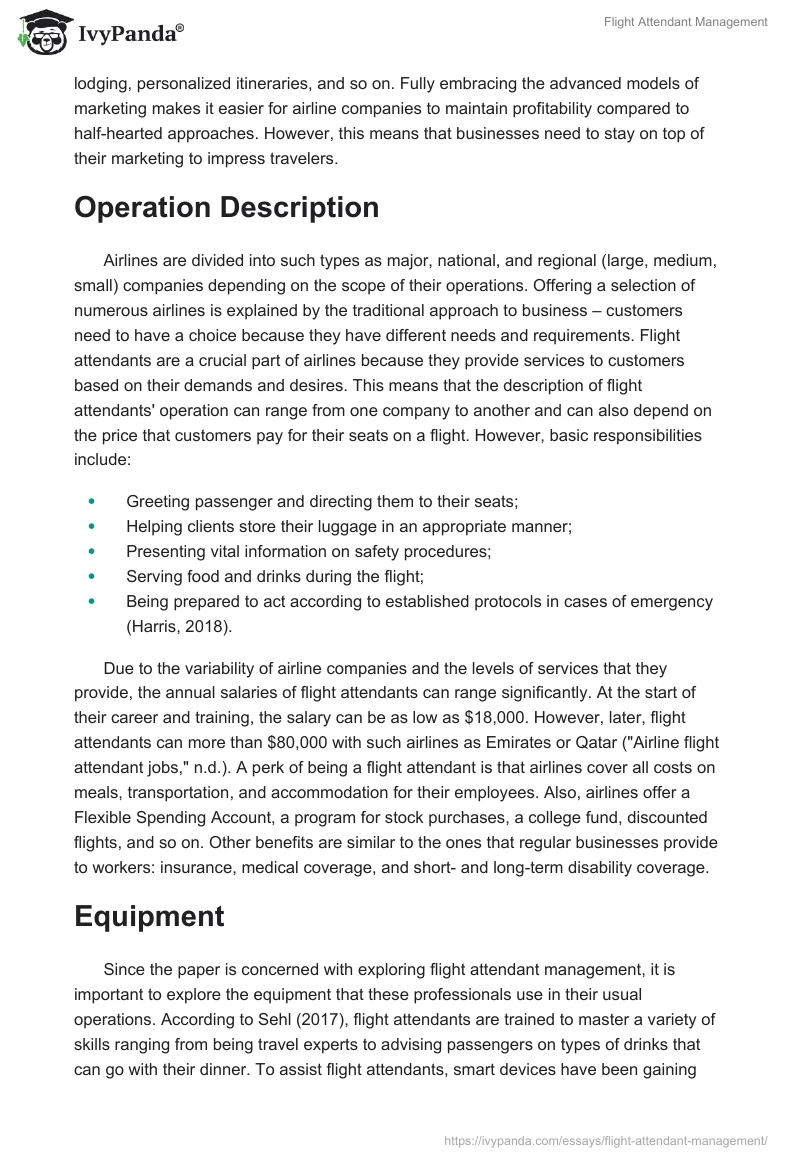 Flight Attendant Management. Page 2