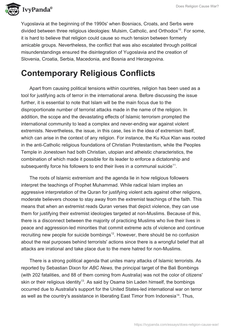 Does Religion Cause War?. Page 3