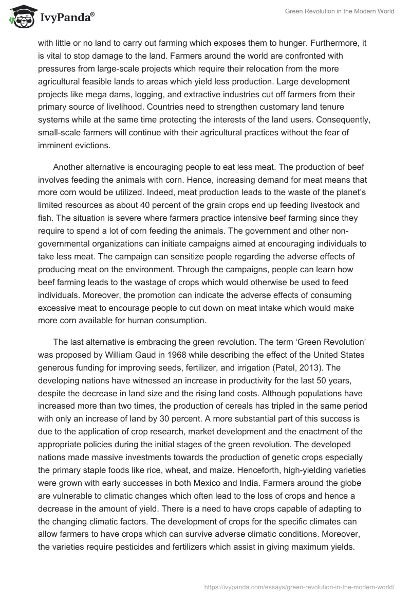 Green Revolution in the Modern World. Page 4