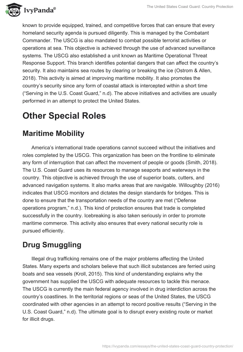 The United States Coast Guard: Country Protection. Page 3