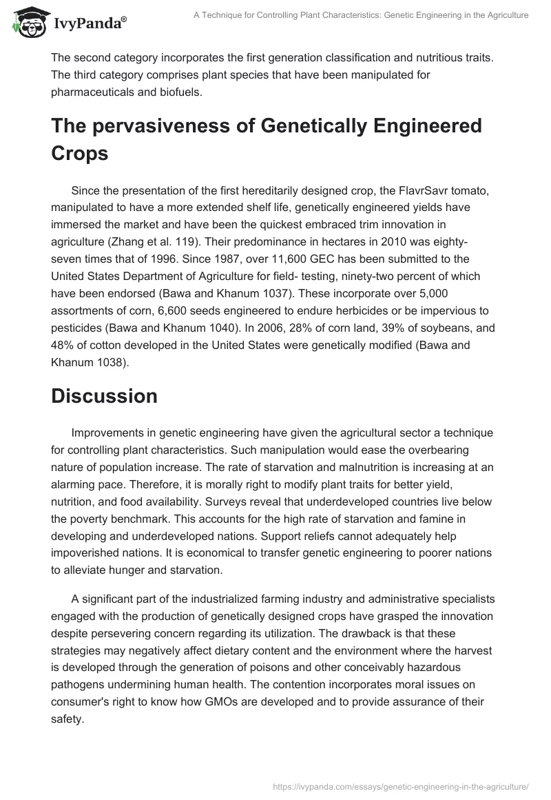 A Technique for Controlling Plant Characteristics: Genetic Engineering in the Agriculture. Page 3